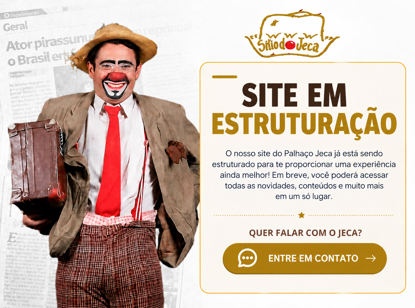 Novo site do Sítio do Jeca em construção.